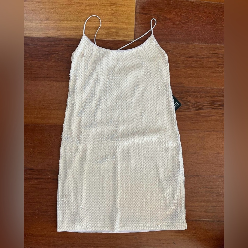 NWT Express Cream Sequin Dress size XS